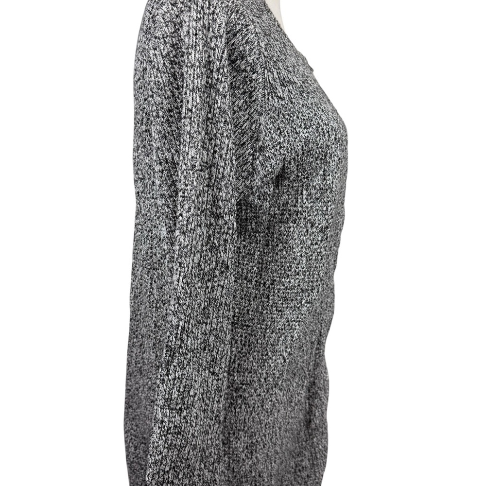 Calvin Klein gray textured zip front long sleeve sweater size large - Picture 6 of 11